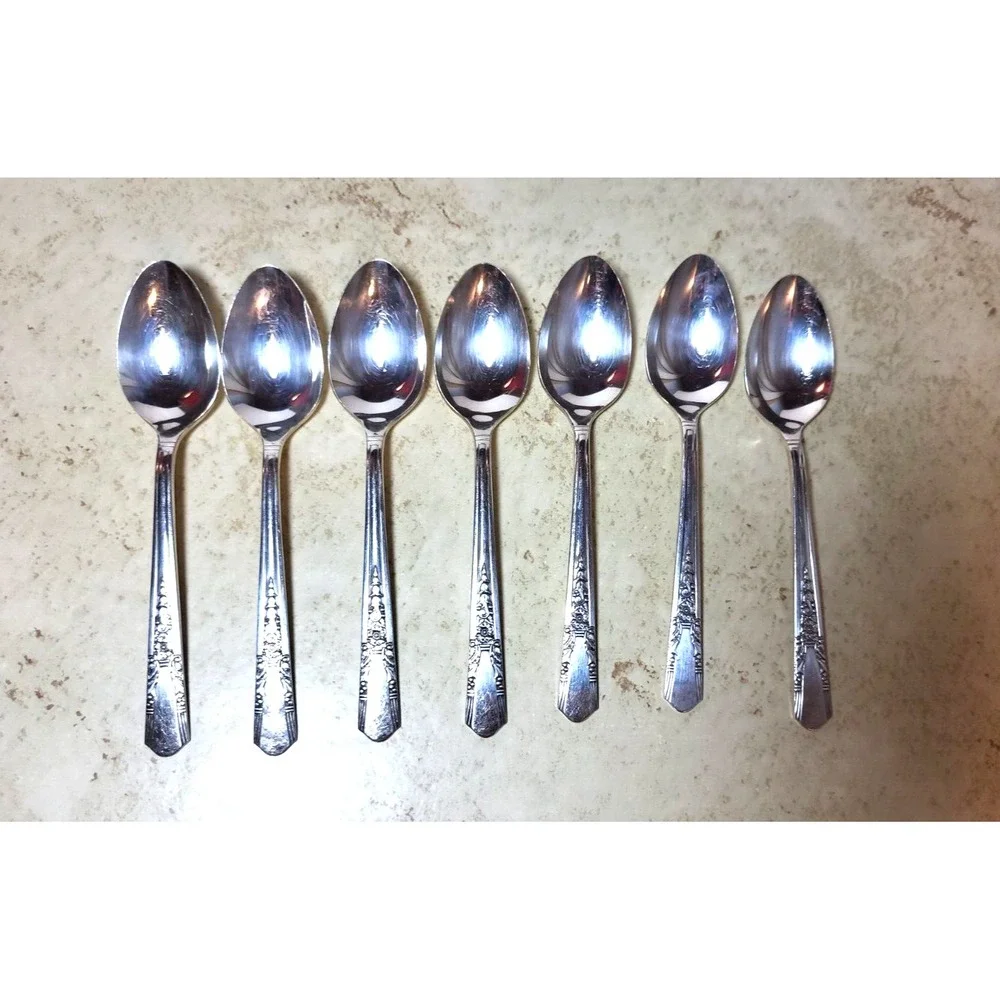 Simeon L & George H Rogers Co. X TRA Jasmine 1939 Silverplate Flatware 34 Pieces